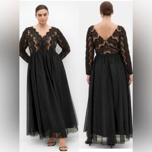 City Chic Rare Beauty Maxi Dress Black Size 18 New with Tags NWT